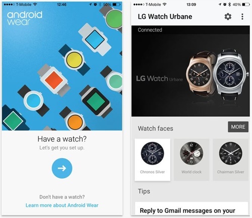 Android Wear iphone