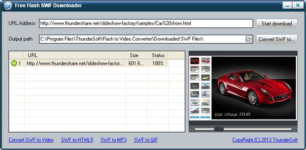 Free Flash SWF Downloader