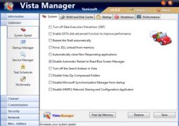 Windows Vista Hızlandırma ve Bakım Programı – Vista Manager İndir